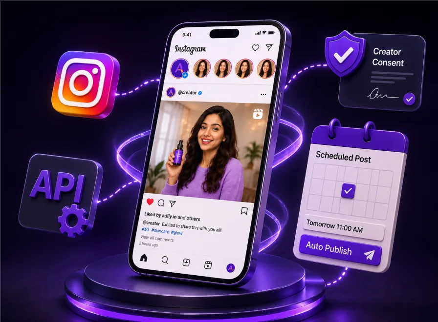 Instagram post scheduled through the official API with AdSpace Owner consent